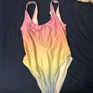Forever 21 Rainbow Bathing Suit/ Body Suit